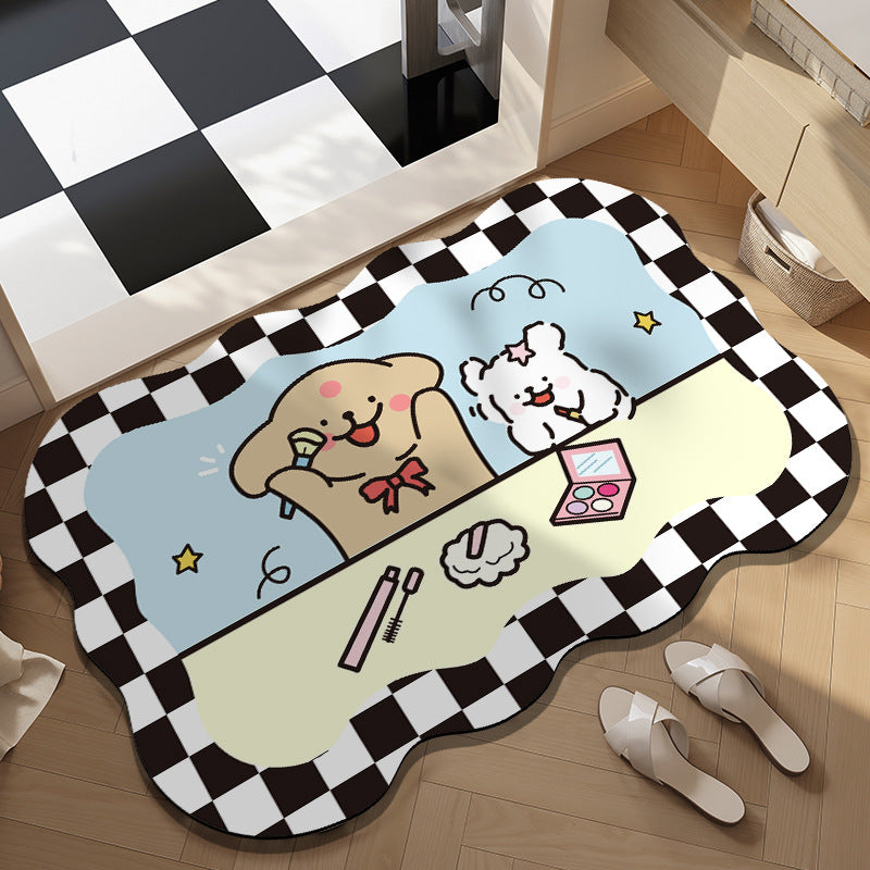Cartoon-Themed Bath Mat