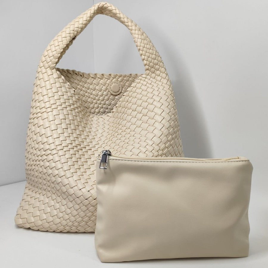 Textured Braided Tote Bag Kalsten