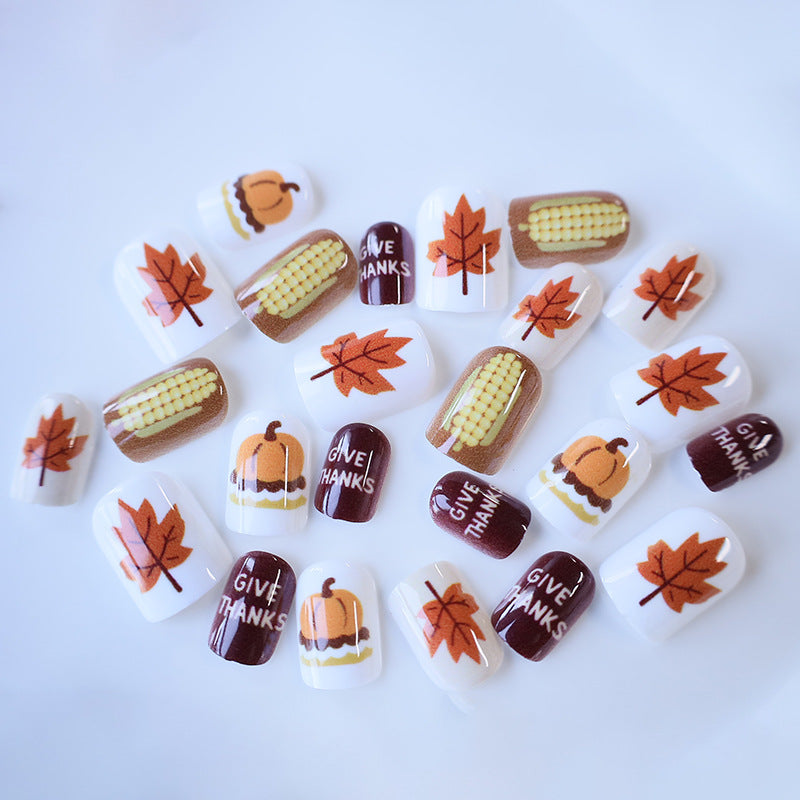 Autumn-Inspired Nail Art Set Kalsten