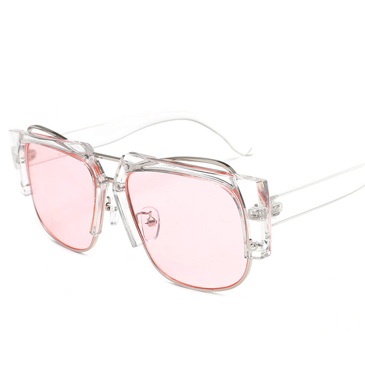 Women Fashion Square Sunglasses with Unique Chain Design Kalsten