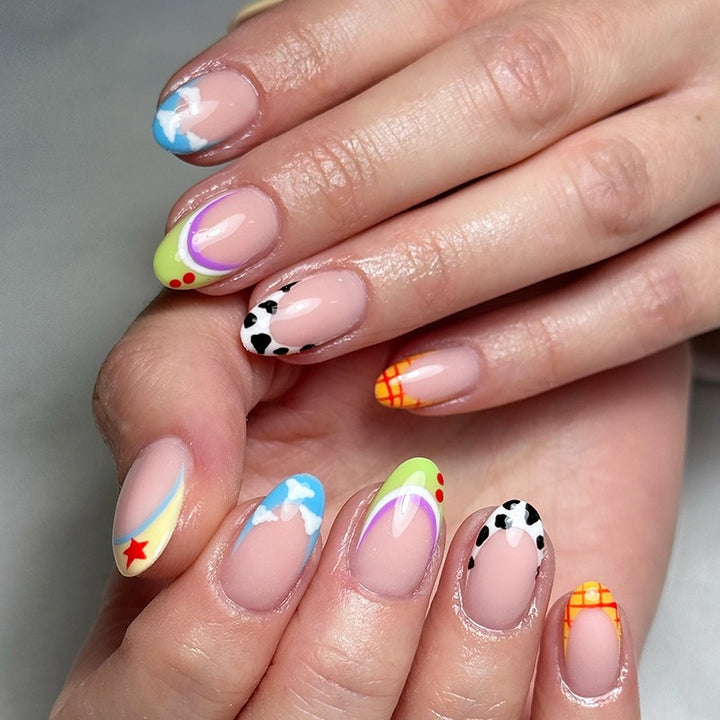 Creative nail art set with colorful designs Kalsten