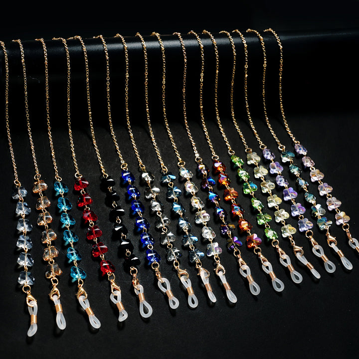 Floral-Embellished Eyewear Chain kalsten