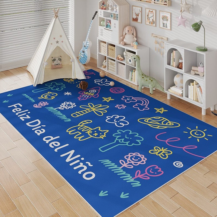 Playful Animal-Themed Area Rug for Home Decor