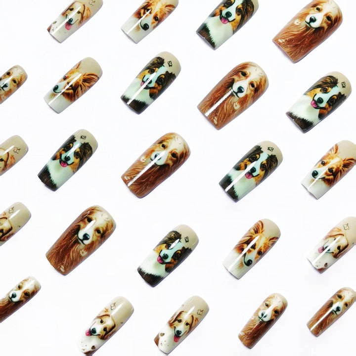 Artificial Nails in Charming Dog Lover Design Kalsten