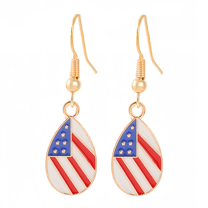 Women nan enamel horseshoe earrings with star motif and fishhook closure Kalsten