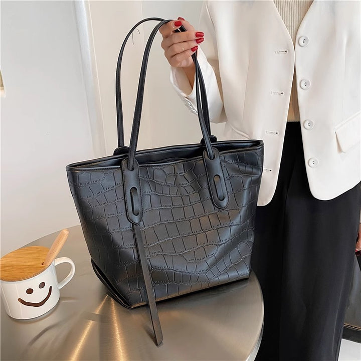 Crocodile-Embossed Tote Bag Kalsten