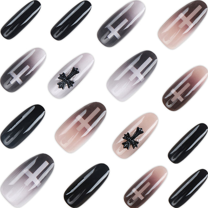 Gothic Cross-Themed Press-On Nails Kalsten