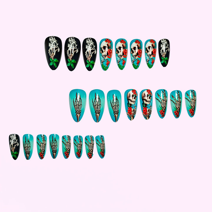 Artistic Skeleton Nail Art