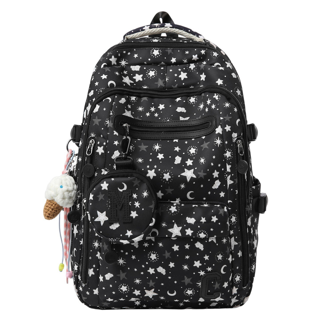 Playful Star-Printed School Backpack
