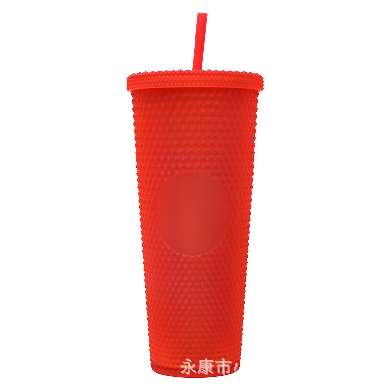 Ladies High-Quality Glitter Drinking Cup with Leak-Proof Lid and Integrated Straw Kalsten