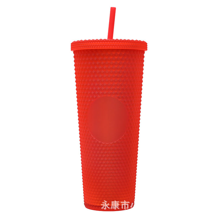 Ladies High-Quality Glitter Drinking Cup with Leak-Proof Lid and Integrated Straw Kalsten