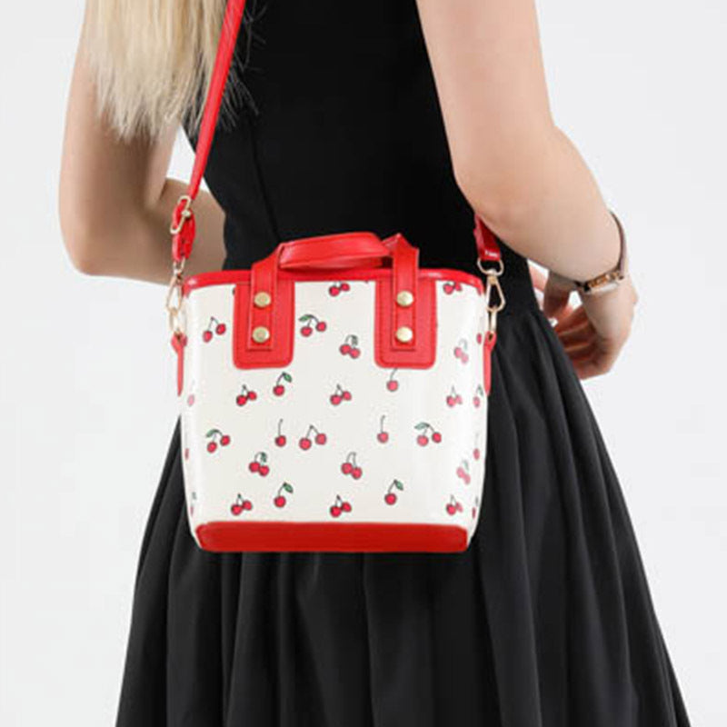 Cherry Print Mini Crossbody Bag