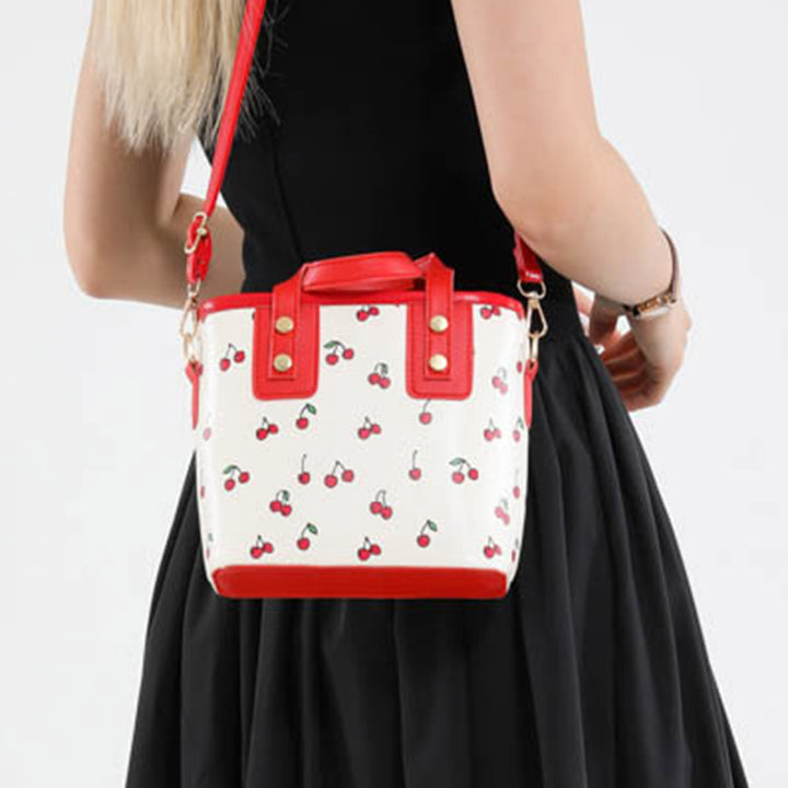 Cherry Print Mini Crossbody Bag