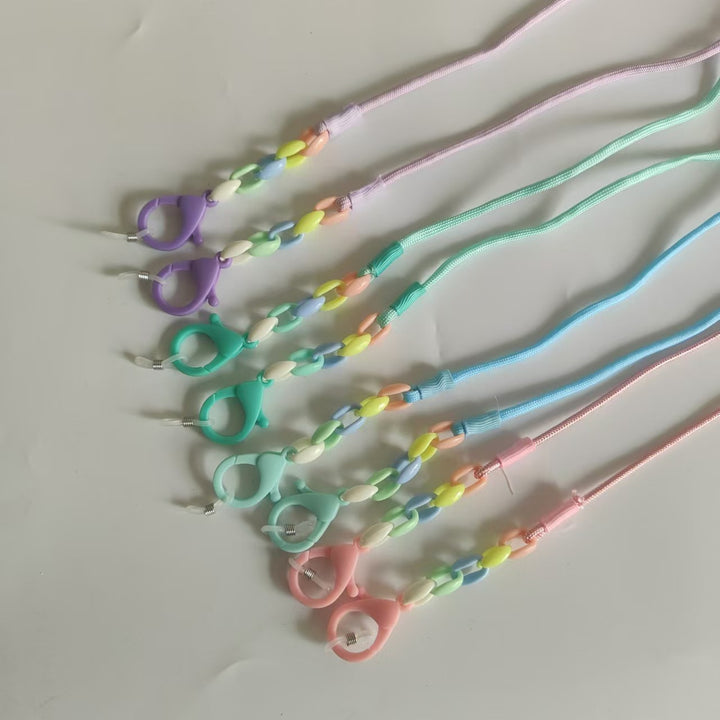 Glasses holder chain with Colorful beads and sturdy clips Kalsten
