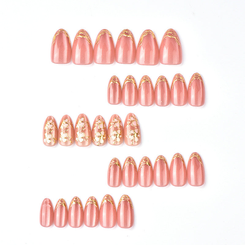 Elegant Floral-Inspired Press-On Nail Art Set Kalsten