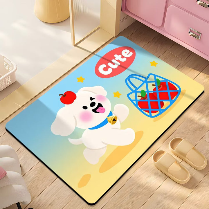 Cute Cartoon Dog Shower Mat Kalsten