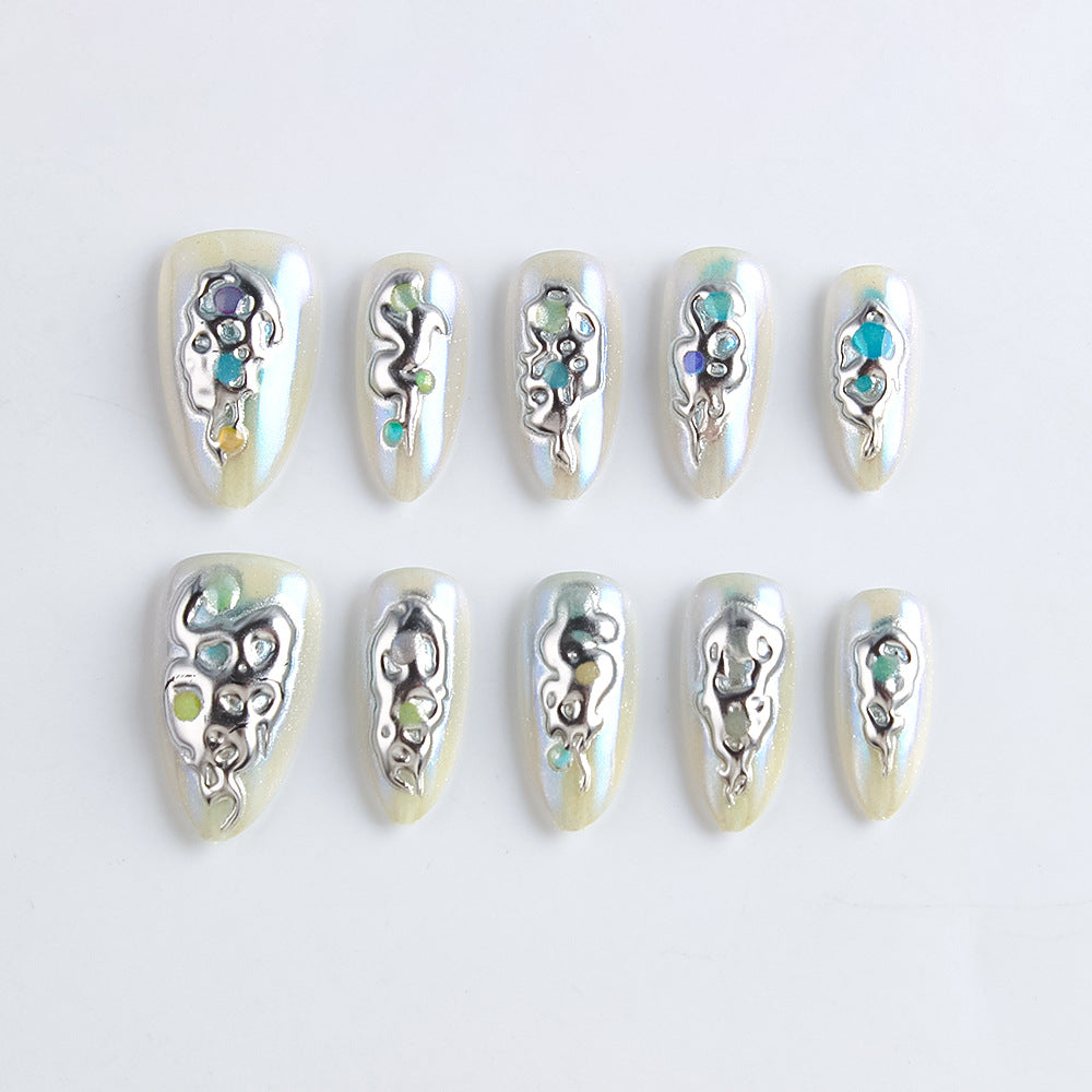 Decorative Press-On Nail Set Kalsten