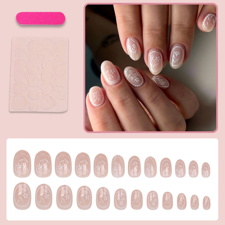 Nail art set with filigree flower motifs Kalsten