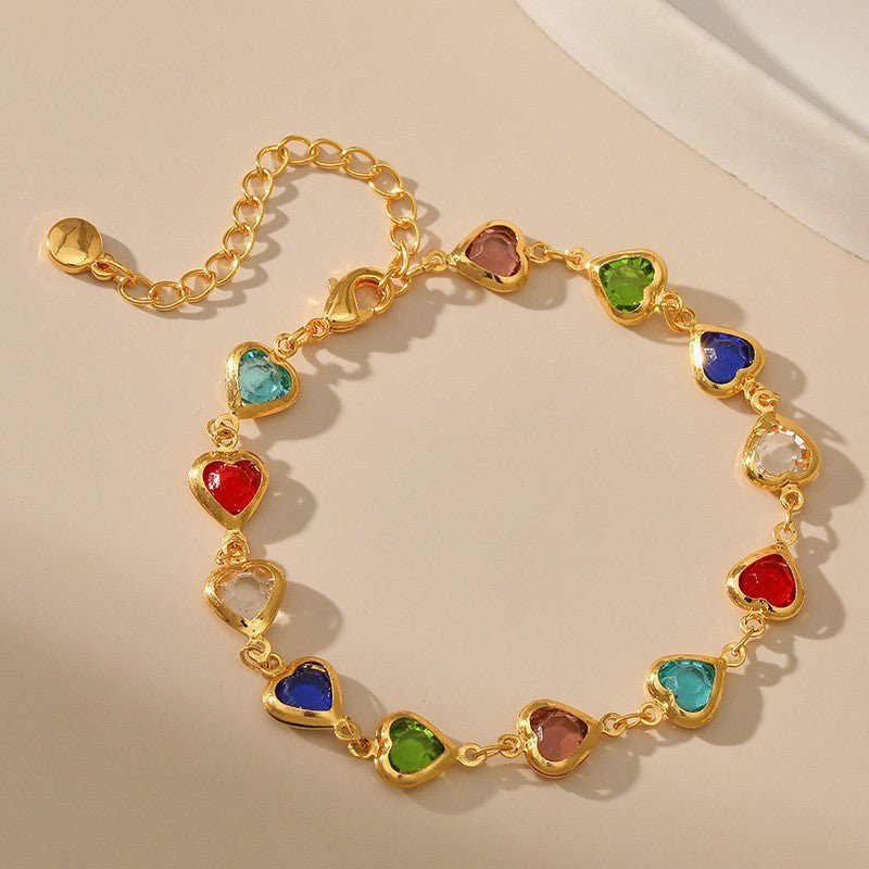 Butterfly and Daisy Charm Anklet Kalsten