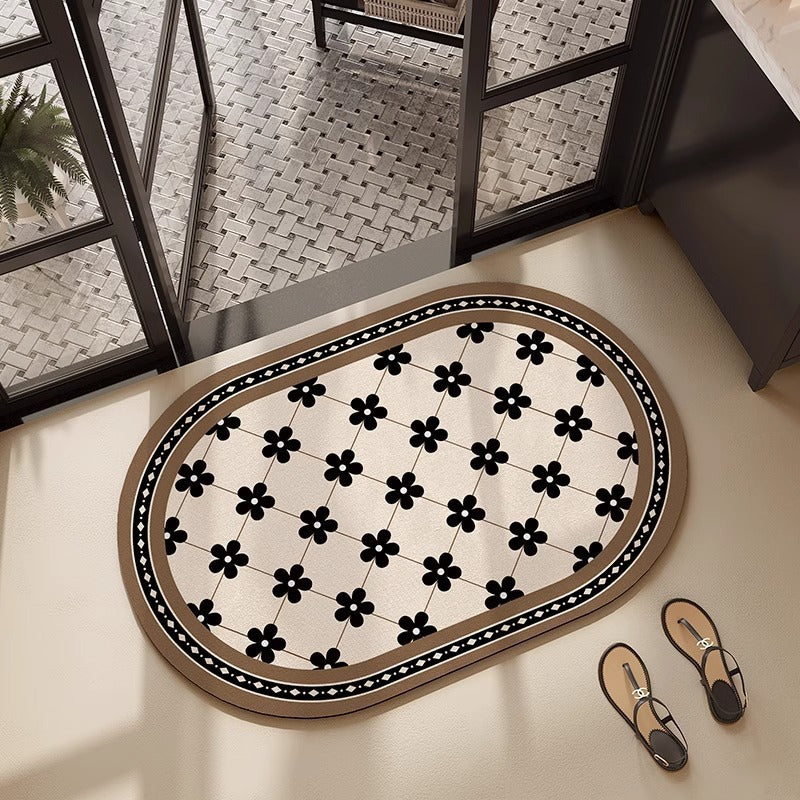 Floral Embroidered Bath Mat Kalsten