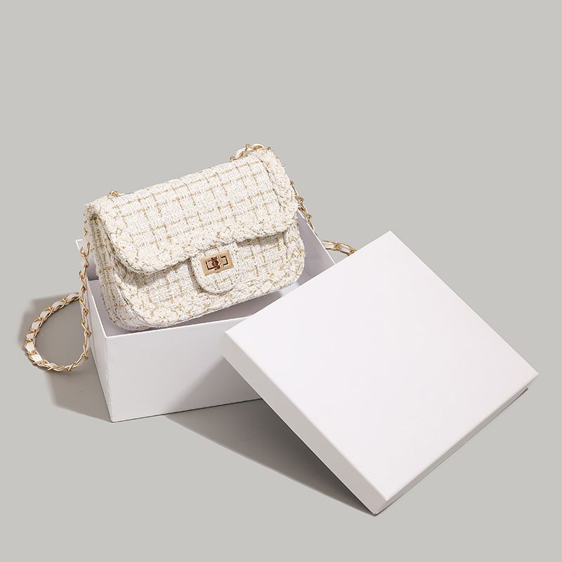 Textured Chain-Detail Crossbody Bag Kalsten