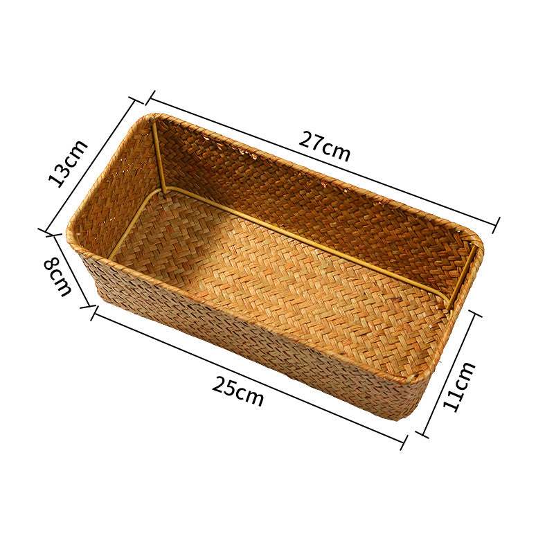 Rectangular Handwoven Storage Tray Kalsten