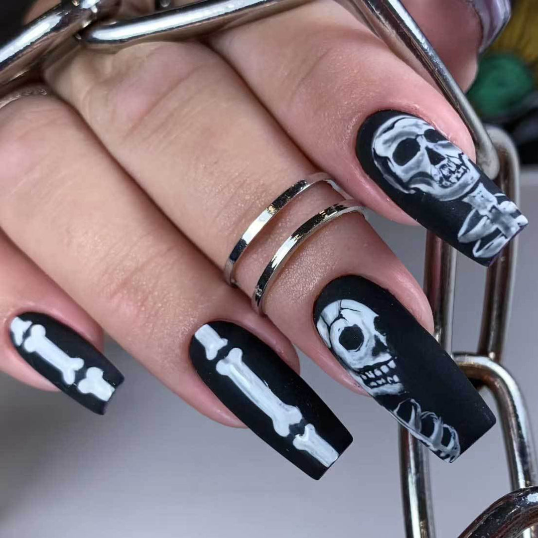 Halloween-Themed Skeleton Nail Art Kit