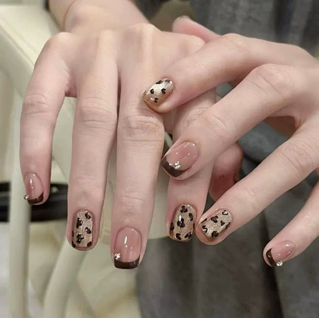 Artistic Leopard Print Nail Enhancements Kalsten