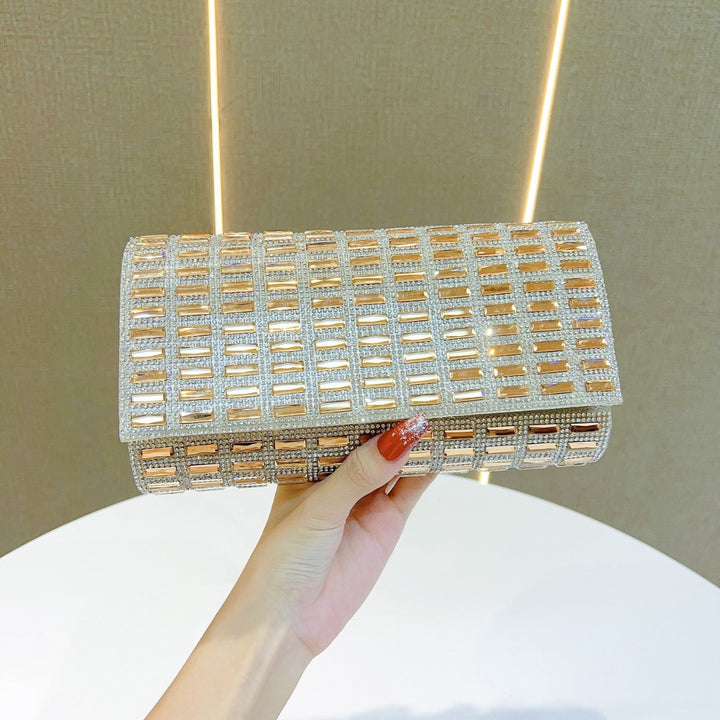 Glamorous Crystal-Studded Evening Clutch