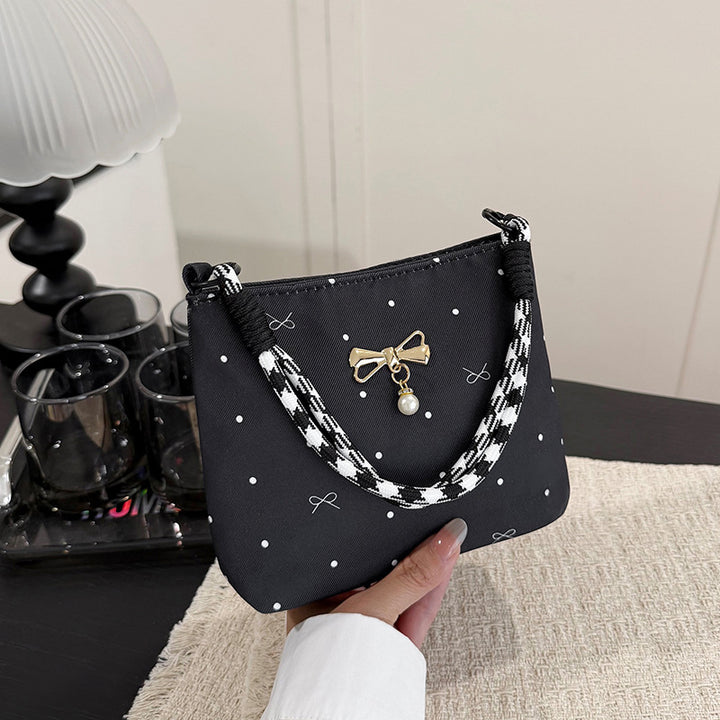 Chic Bow-Accent Handheld Tote Bag