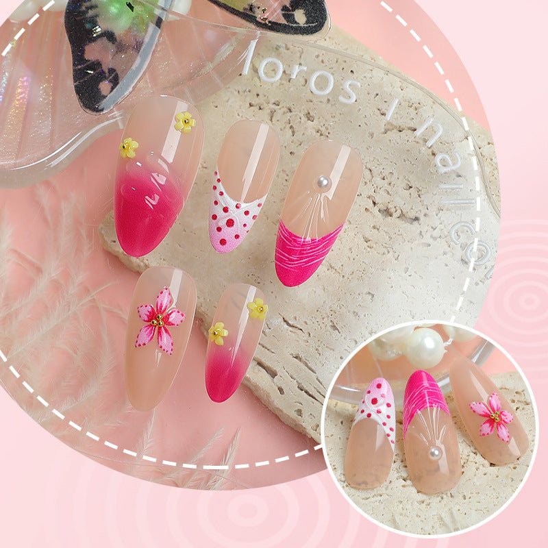 Decorative Floral Press-On Nail Art Set Kalsten 1790636398