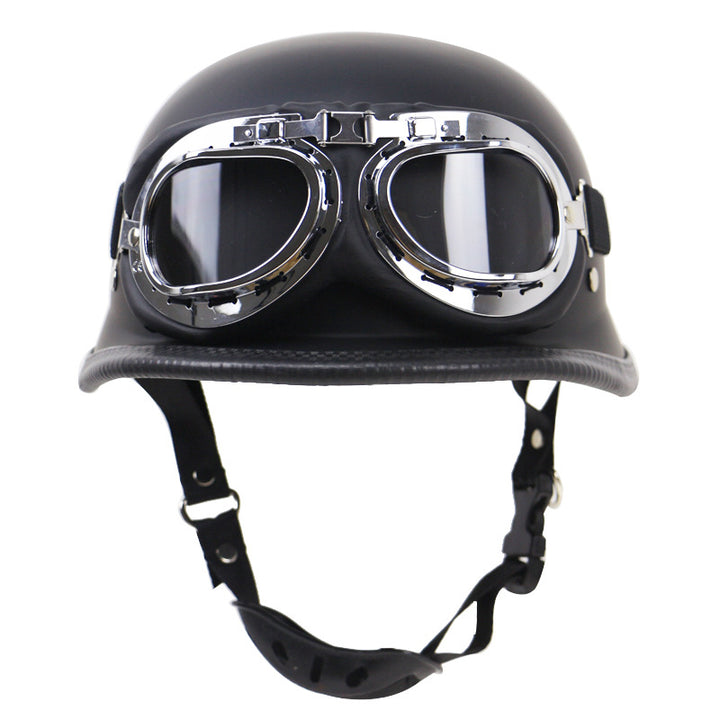 Vintage Motorcycle Helmet with Protective Goggles Kalsten
