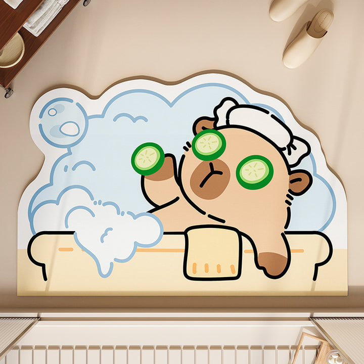 Fun Cartoon Dog Bath Mat Kalsten