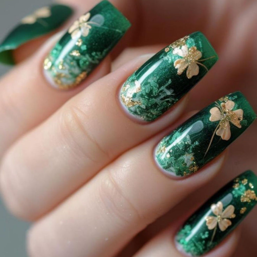 Botanical Design Acrylic Nails Kalsten