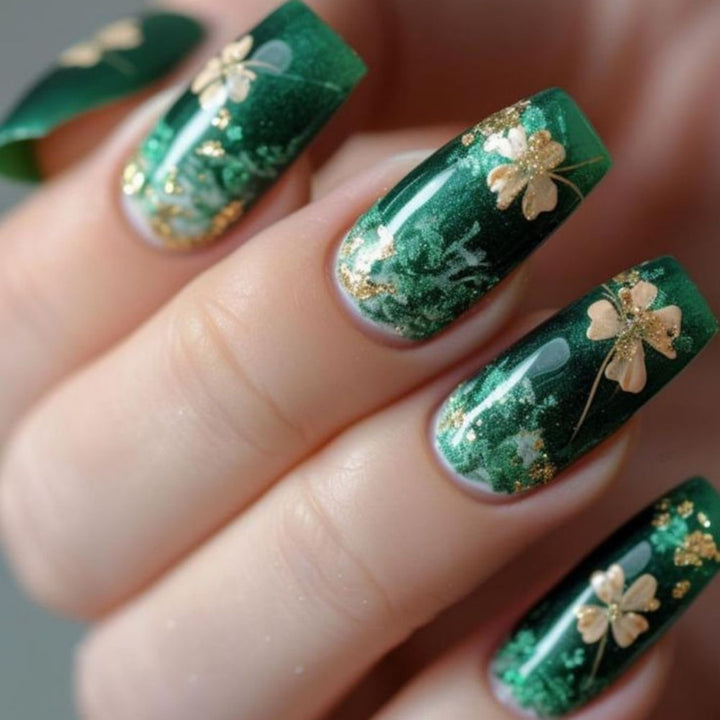 Botanical Design Acrylic Nails Kalsten