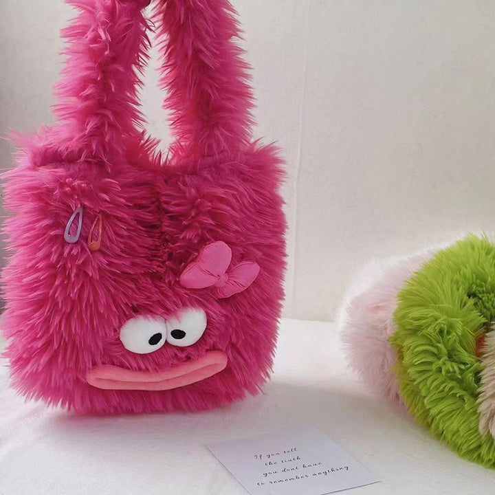 Cozy plush handbag with animal motif Kalsten
