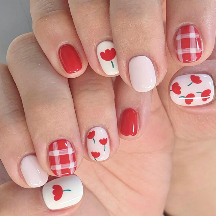 Seasonal Floral Nail Art Design