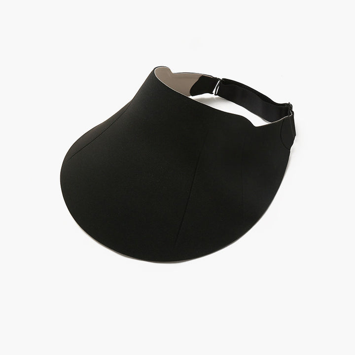Oversized Curved-Brim Sun Visor with Adjustable Elastic Back Strap Kalsten