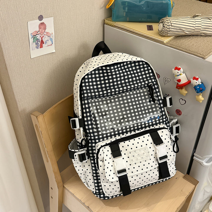 Charming Plaid Patterned Backpack Kalsten