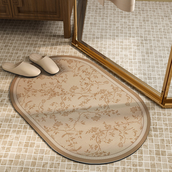 Ornate Floral Shower Mat Kalsten