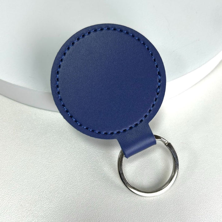 Premium Leather Round Keychain Kalsten