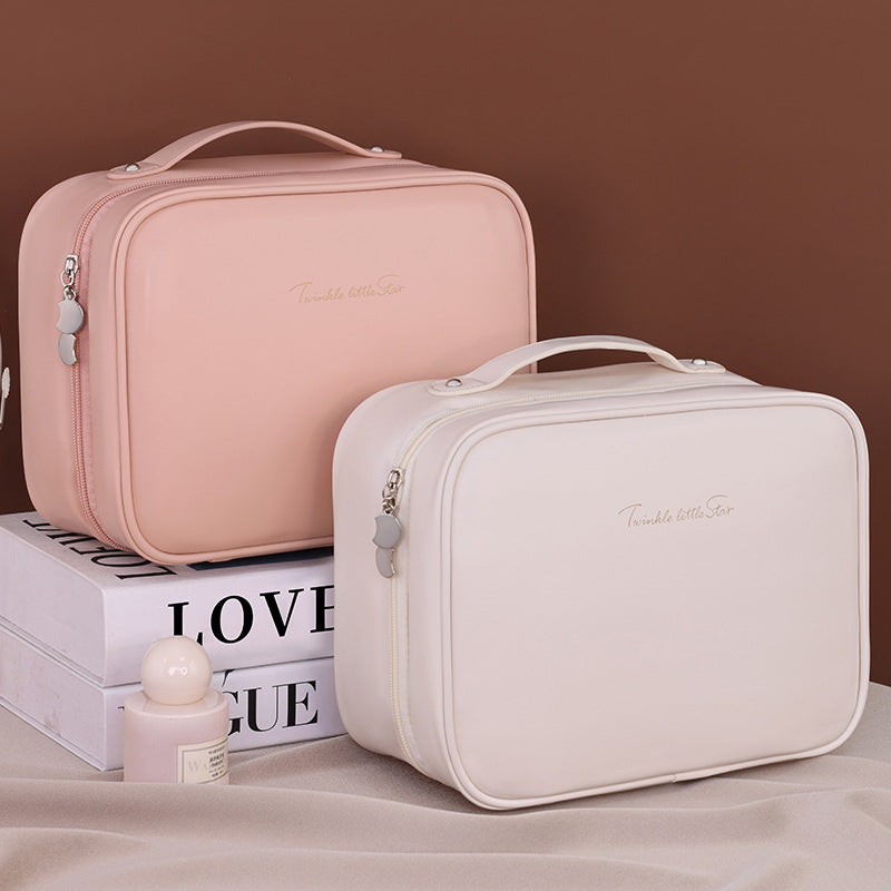 Cosmetic Organizer With Double Zipper And Elegant Interior Compartment Design Kalsten