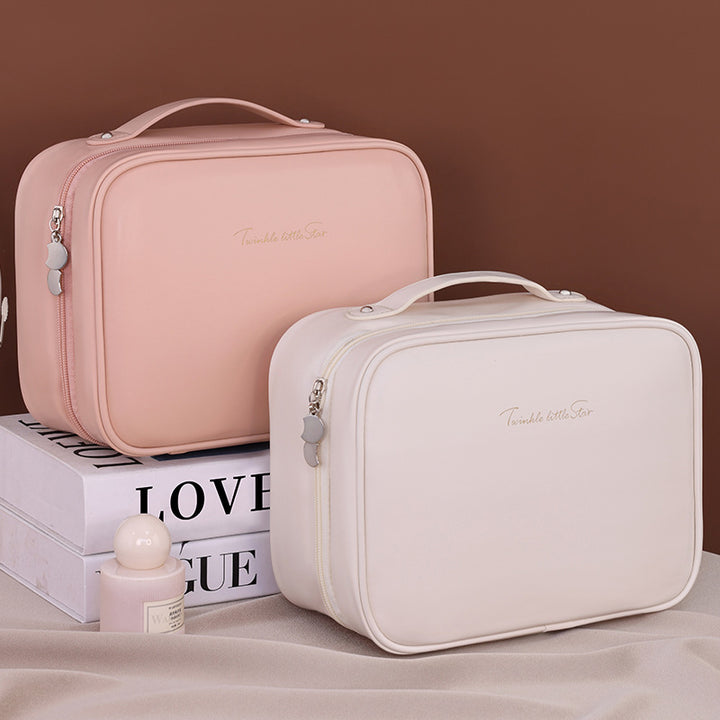 Cosmetic Organizer With Double Zipper And Elegant Interior Compartment Design Kalsten