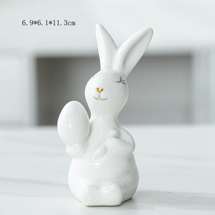 Ceramic Bunny Figurine Kalsten