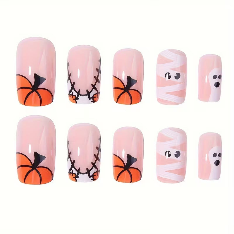 Festive Halloween Press-On Nail Art Set Kalsten