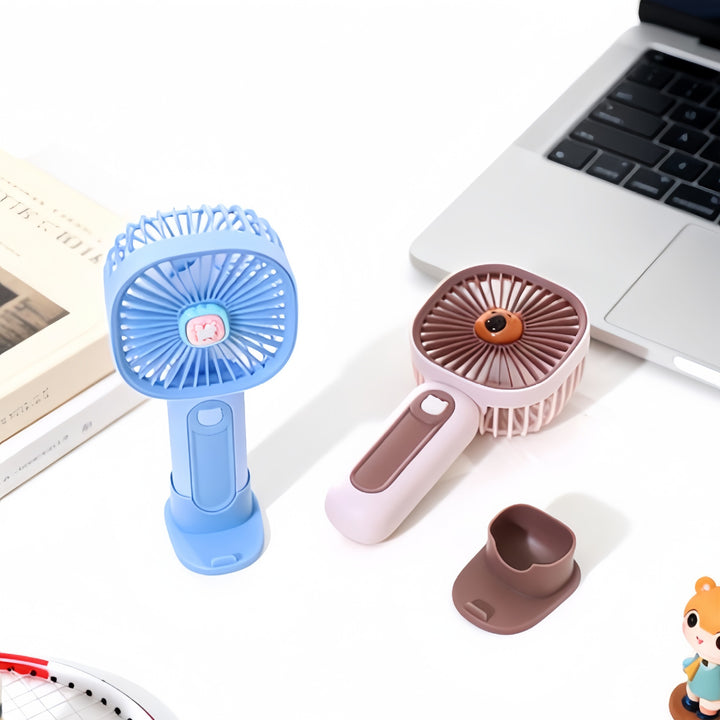 Women's portable hand fan with cute bear design Kalsten