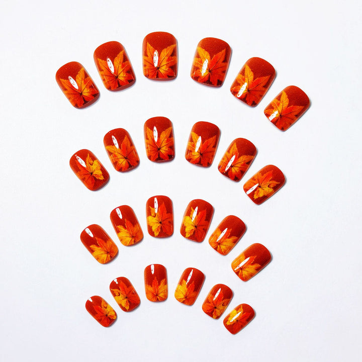 Autumn Leaf Pattern Nail Art Kalsten