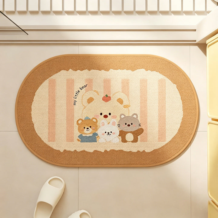 Cute Cat-Themed Bath Mat Kalsten