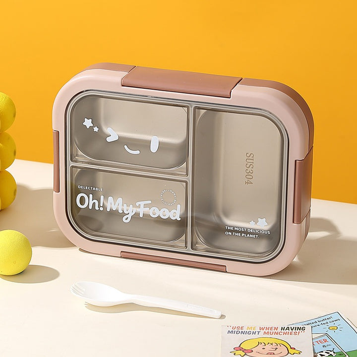Multi-Compartment Stainless Steel Bento Box