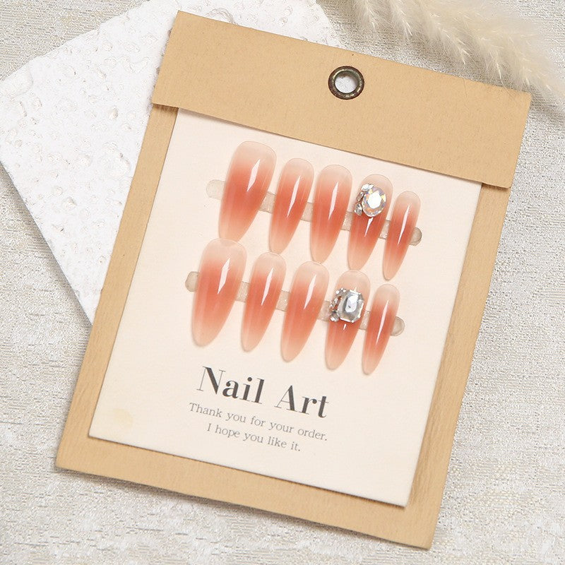 Artificial nail set with elegant crystalline accents Kalsten